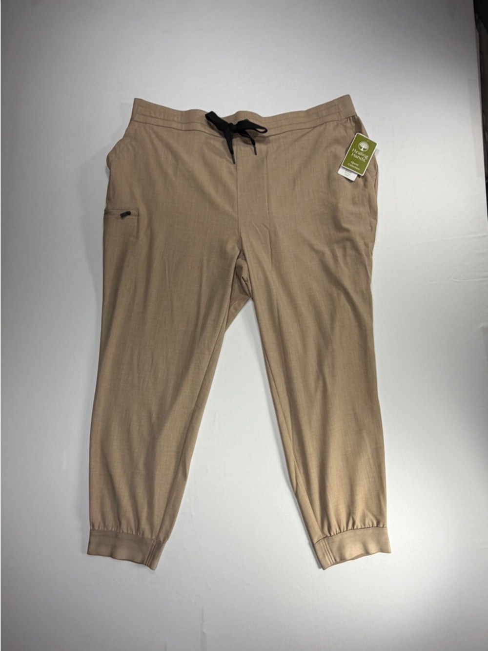 NWT Healing Hands Quest Bekah Jogger Scrub Pants Taupe 3XL HH155 Stretch